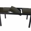 DEGAMO Ausziehtisch TORINO 150/210x90cm, Aluminium + Glas Schwarz