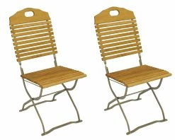 DEGAMO Kurgarten - Garnitur BAD TÖLZ 5-teilig (4x Stuhl, 1x Tisch 70x110cm), Flachstahl Verzinkt + Robinie, Klappbar -Zipper Geschäft 8600319700 46509929 prod 003