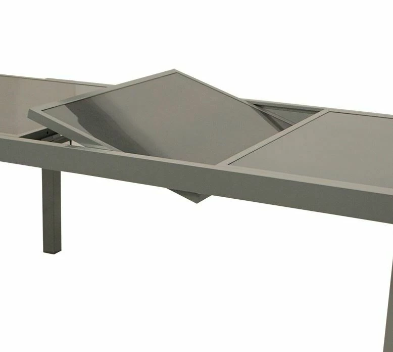 DEGAMO Ausziehtisch PISA 180/240x100cm, Aluminium + Glas 4 DEGAMO Ausziehtisch PISA 180/240x100cm, Aluminium + Glas – Bild 4