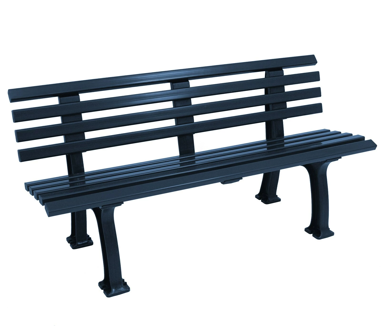 Gartenmoebel-einkauf Bank SYLT 3-sitzer, Kunststoff Blau 1 Gartenmoebel-einkauf Bank SYLT 3-sitzer, Kunststoff Blau