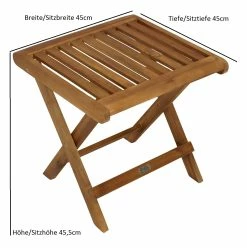 DEGAMO Klapphocker 45x45cm, Akazie Geölt 5 DEGAMO Klapphocker 45x45cm, Akazie Geölt -Zipper Geschäft 8600319700 47788713 prod 003