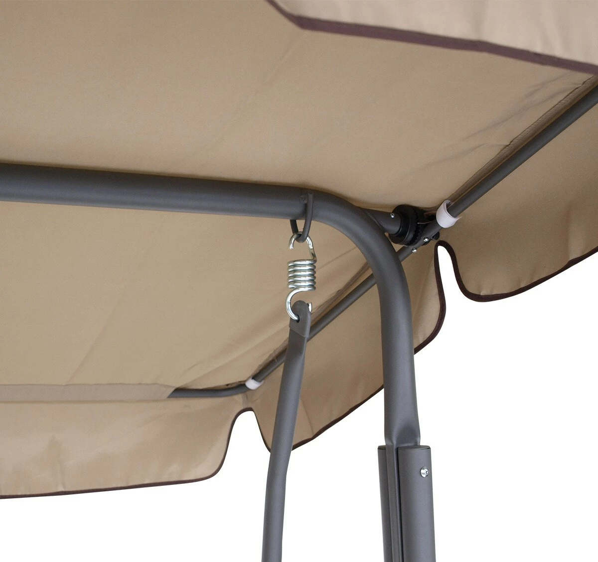 DEGAMO Hollywoodschaukel FLORIDA 3-sitzer, Grau/creme 2 DEGAMO Hollywoodschaukel FLORIDA 3-sitzer, Grau/creme – Bild 2