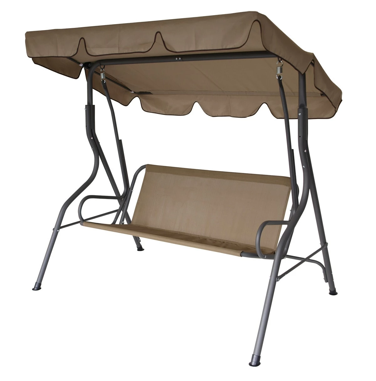 DEGAMO Hollywoodschaukel FLORIDA 3-sitzer, Grau/creme 3 DEGAMO Hollywoodschaukel FLORIDA 3-sitzer, Grau/creme – Bild 3