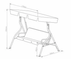 DEGAMO Hollywoodschaukel FLORIDA 3-sitzer, Grau/creme 9 DEGAMO Hollywoodschaukel FLORIDA 3-sitzer, Grau/creme -Zipper Geschäft 8600319700 48488377 prod 005