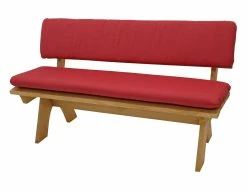 DEGAMO Auflagenset TACOMA Für Bank 3-sitzer, Rot - Unifarben, 2-teilig