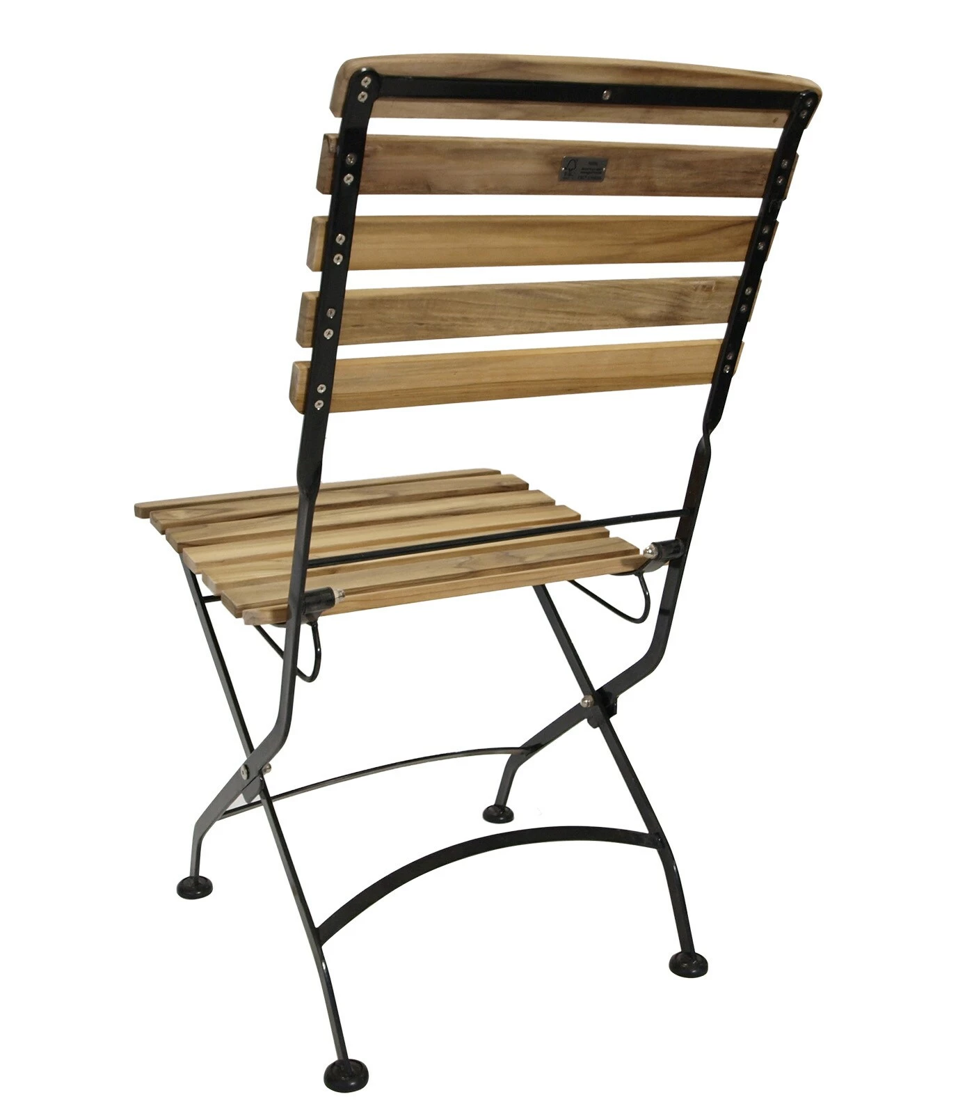 DEGAMO Klappgarnitur JAKARTA 3-teilig, Flachstahl Schwarz + Teak 2 DEGAMO Klappgarnitur JAKARTA 3-teilig, Flachstahl Schwarz + Teak – Bild 2