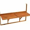 DEGAMO Balkonhängetisch 120x40cm, Akazienholz Geölt
