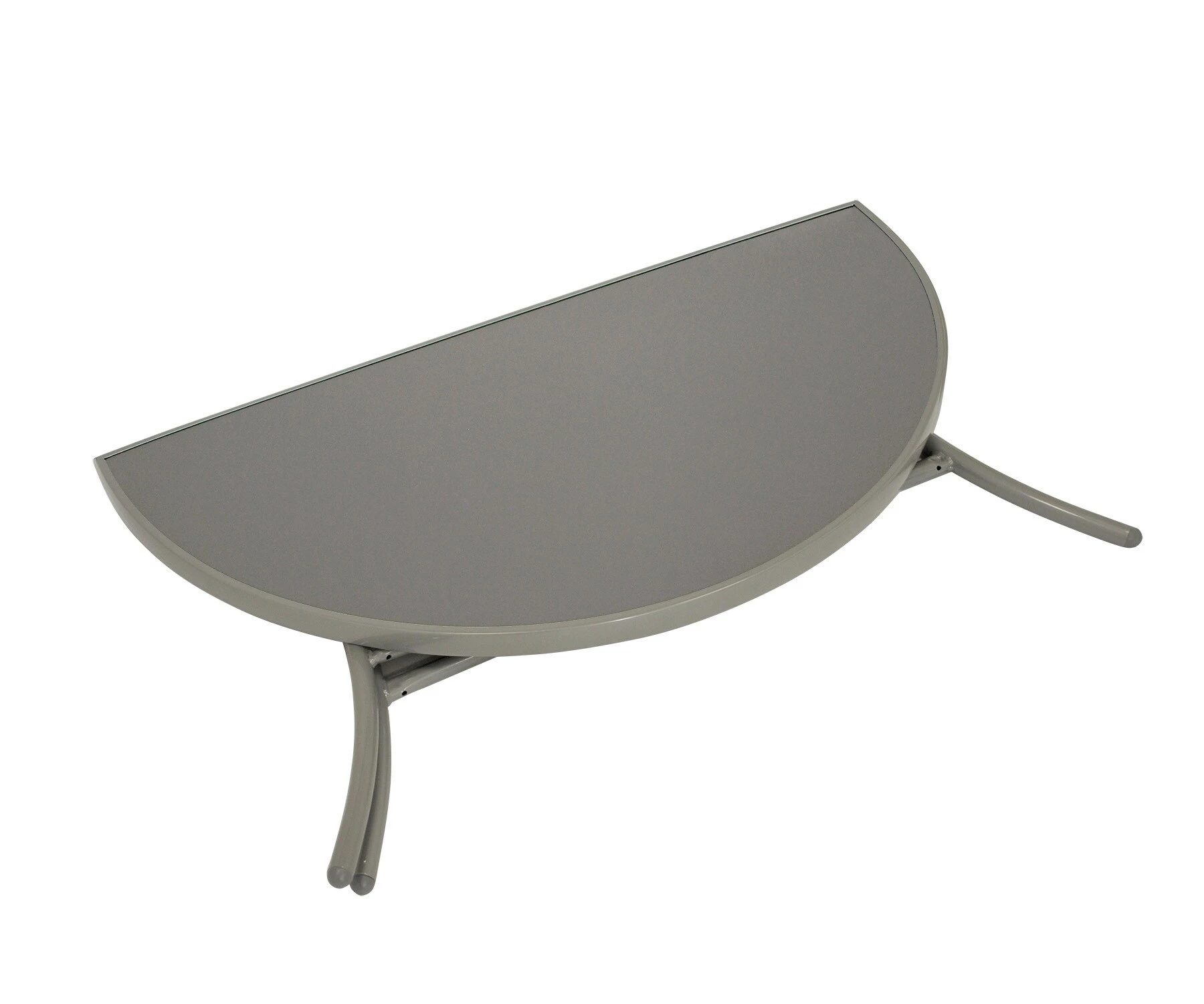 DEGAMO Wandtisch Palermo Halbrund, Metall + Glas Schwarz 2 DEGAMO Wandtisch Palermo Halbrund, Metall + Glas Schwarz – Bild 2