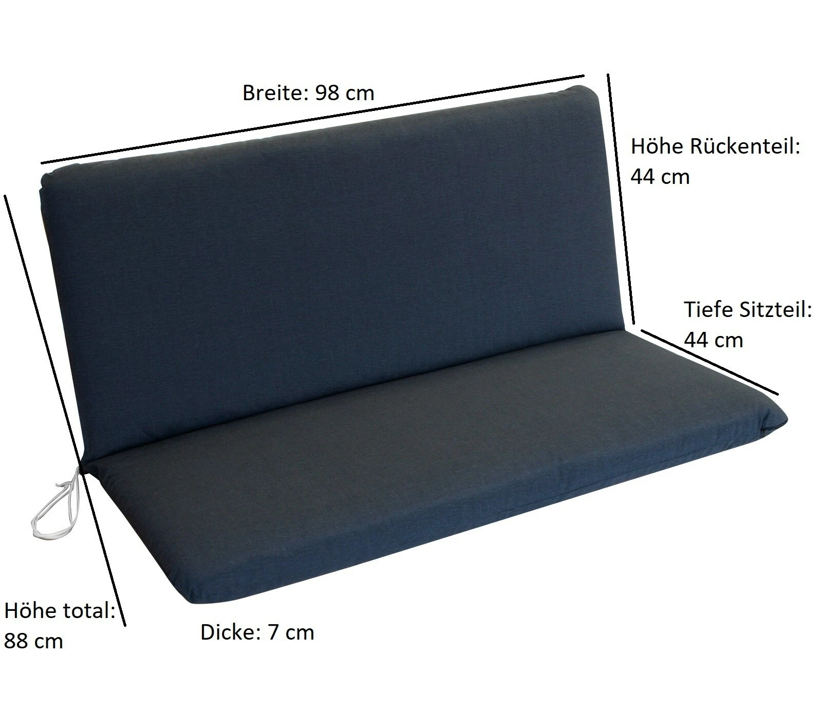 DEGAMO Auflage ARIZONA Für Bank 2-sitzer, Anthrazit 2 DEGAMO Auflage ARIZONA Für Bank 2-sitzer, Anthrazit – Bild 2