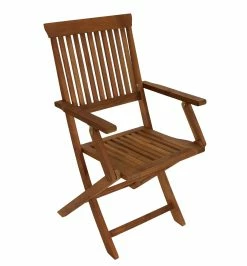 DEGAMO Klappstuhl Mit Armlehnen TOBAGO 4-er Set, Akazie Geölt