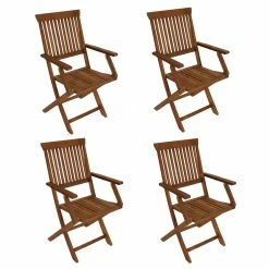 DEGAMO Klappstuhl Mit Armlehnen TOBAGO 4-er Set, Akazie Geölt -Zipper Geschäft 8600319700 55209021 prod 003