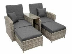 DEGAMO Funktions - Doppelliege MATERA, Alu + Polyrattan Grau-bicolor 7 DEGAMO Funktions - Doppelliege MATERA, Alu + Polyrattan Grau-bicolor -Zipper Geschäft 8600319700 59172246 prod 003