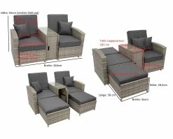 DEGAMO Funktions - Doppelliege MATERA, Alu + Polyrattan Grau-bicolor 9 DEGAMO Funktions - Doppelliege MATERA, Alu + Polyrattan Grau-bicolor -Zipper Geschäft 8600319700 59172246 prod 005