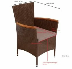 DEGAMO Geflechtsessel MONTREUX, Stahl + Polyrattan Schwarz, Mit Auflage, 2 Stück -Zipper Geschäft 8600319700 61457228 prod 003