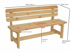 DEGAMO Bank BERGEN 3-sitzer 150cm, Kiefer Natur 5 DEGAMO Bank BERGEN 3-sitzer 150cm, Kiefer Natur -Zipper Geschäft 8600319700 61829704 prod 003