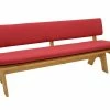 DEGAMO Auflagenset TACOMA Für Bank 4-sitzer 195cm, Rot - Uni, 2-teilig