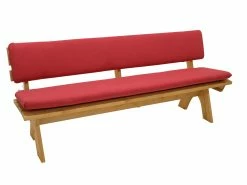 DEGAMO Auflagenset TACOMA Für Bank 4-sitzer 195cm, Rot - Uni, 2-teilig
