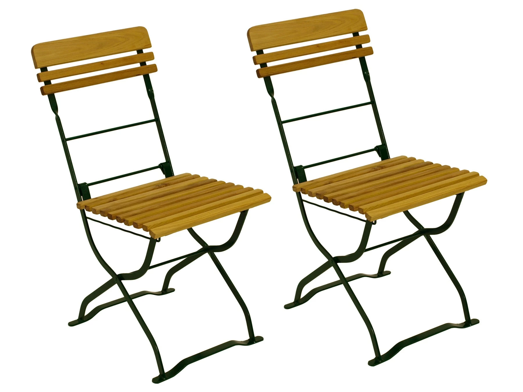 DEGAMO Biergarten - Garnitur MÜNCHEN 3-teilig (2x Stuhl, 1x Tisch 70x70cm), Flachstahl Grün + Robinie 1 DEGAMO Biergarten - Garnitur MÜNCHEN 3-teilig (2x Stuhl, 1x Tisch 70x70cm), Flachstahl Grün + Robinie