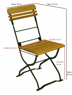 DEGAMO Biergarten - Garnitur MÜNCHEN 3-teilig (2x Stuhl, 1x Tisch 70x70cm), Flachstahl Grün + Robinie 8 DEGAMO Biergarten - Garnitur MÜNCHEN 3-teilig (2x Stuhl, 1x Tisch 70x70cm), Flachstahl Grün + Robinie -Zipper Geschäft 8600319700 62452682 prod 003