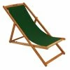 DEGAMO Liegestuhl PLAYA Eukalyptus + Textilbezug Dunkelgrün