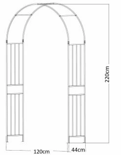 DEGAMO Rosenbogen VERSAILLES 220x105cm, Metall Schwarz Hammerschlagoptik -Zipper Geschäft 8600319700 67759527 prod 003