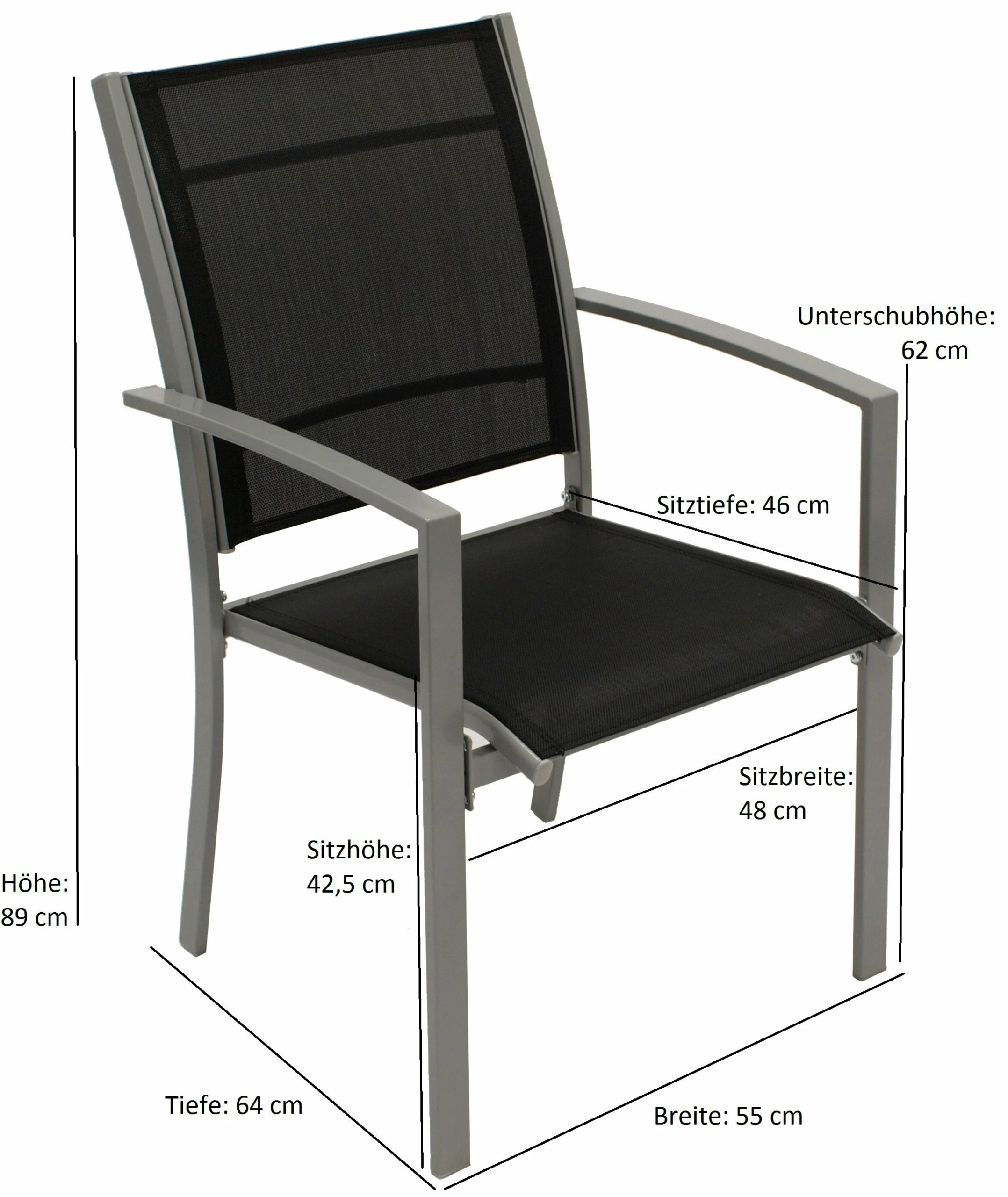 DEGAMO Garnitur PINO 5-teilig, Metall + Kunstgewebe Schwarz 3 DEGAMO Garnitur PINO 5-teilig, Metall + Kunstgewebe Schwarz – Bild 3