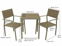DEGAMO Bistroset VARENNA 3-teilig, Metall + Polywood, Grau 7 DEGAMO Bistroset VARENNA 3-teilig, Metall + Polywood, Grau -Zipper Geschäft 8600319700 75502450 prod 004