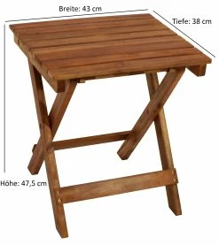 DEGAMO Klapp - Beistelltisch MONTERIA 38x43cm, Akazie Geölt -Zipper Geschäft 8600319700 76601740 prod 003