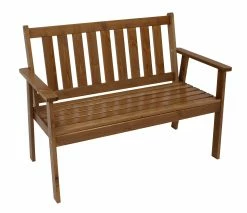 DEGAMO Bank ANJA 2-sitzer 115cm, Kiefer Braun Lackiert