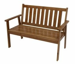 DEGAMO Bank ANJA 2-sitzer 115cm, Kiefer Braun Lackiert -Zipper Geschäft 8600319700 77071310 prod 004