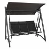 DEGAMO Hollywoodschaukel DALLAS 3-sitzer Aluminium, Schwarz/grau