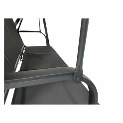 DEGAMO Hollywoodschaukel DALLAS 3-sitzer Aluminium, Schwarz/grau -Zipper Geschäft 8600319700 77141826 prod 004