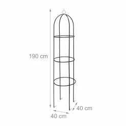 Relaxdays Rankobelisk Aus Metall 1,90 Cm -Zipper Geschäft 8600323900 100100190 prod 004
