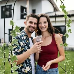 Relaxdays Rankbogen Metall Geschwungen Mit Kugeln -Zipper Geschäft 8600323900 100179040 prod 003