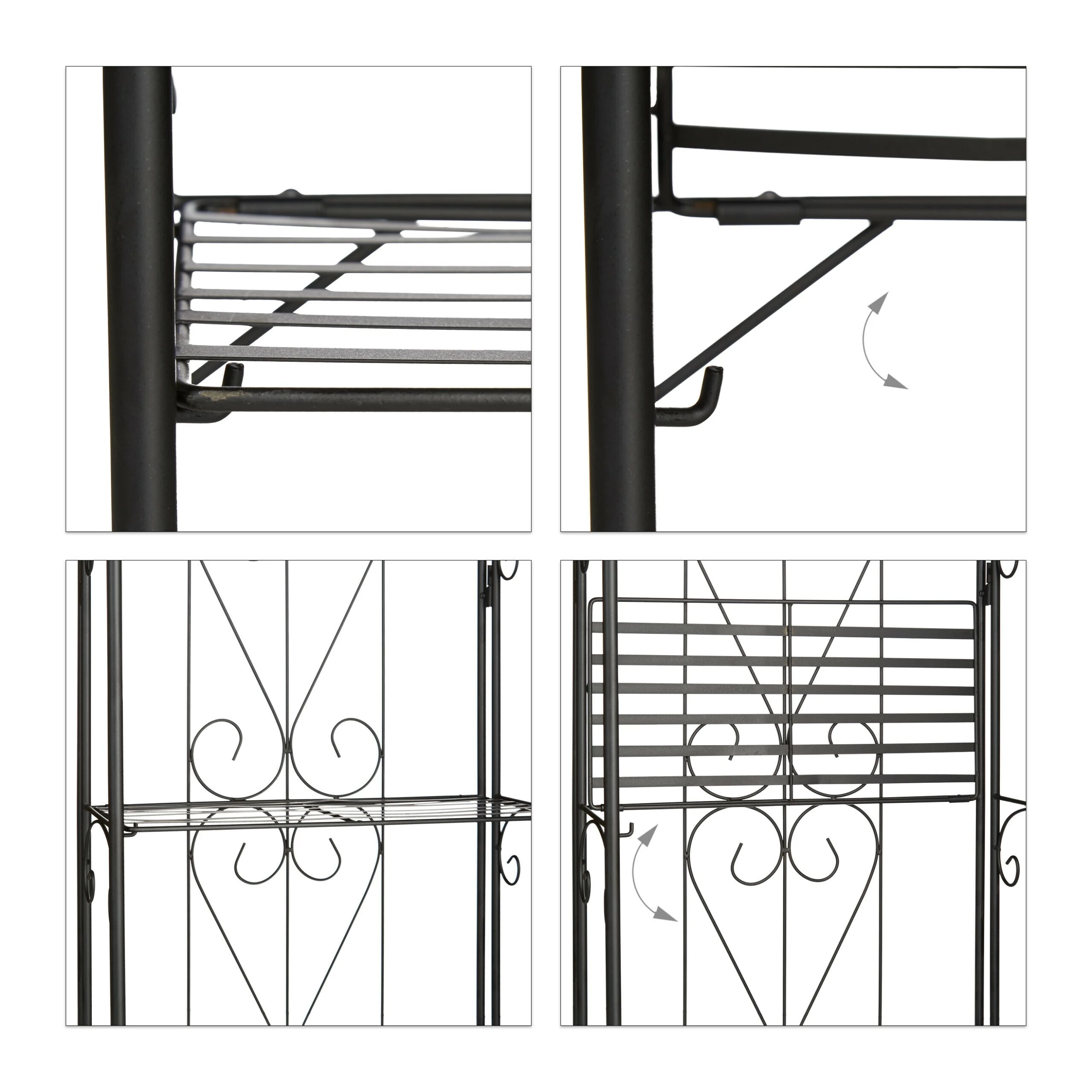 Relaxdays Blumenregal Metall 4 Ablagen 6 Relaxdays Blumenregal Metall 4 Ablagen – Bild 6
