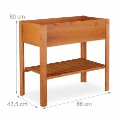 Relaxdays Hochbeet Aus Holz Mit Ablagefach -Zipper Geschäft 8600323900 100207440 prod 004