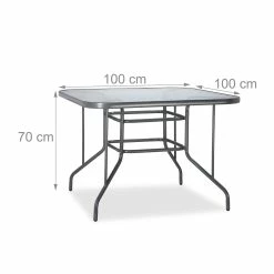 Relaxdays Gartentisch Mit Glasplatte STRUK -Zipper Geschäft 8600323900 10020939139 prod 003