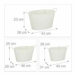 Relaxdays Metallwanne Vintage Optik 3er Set -Zipper Geschäft 8600323900 10027003550 prod 004