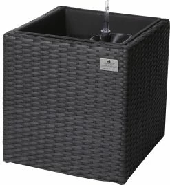 Gartenfreude Pflanzkübel Polyrattan Blumentopf