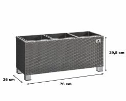 Gartenfreude Pflanzkübel Polyrattan Blumenkasten -Zipper Geschäft 8600335500 4000 1072 056 prod 004