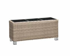 Gartenfreude Pflanzkübel Polyrattan Blumenkasten