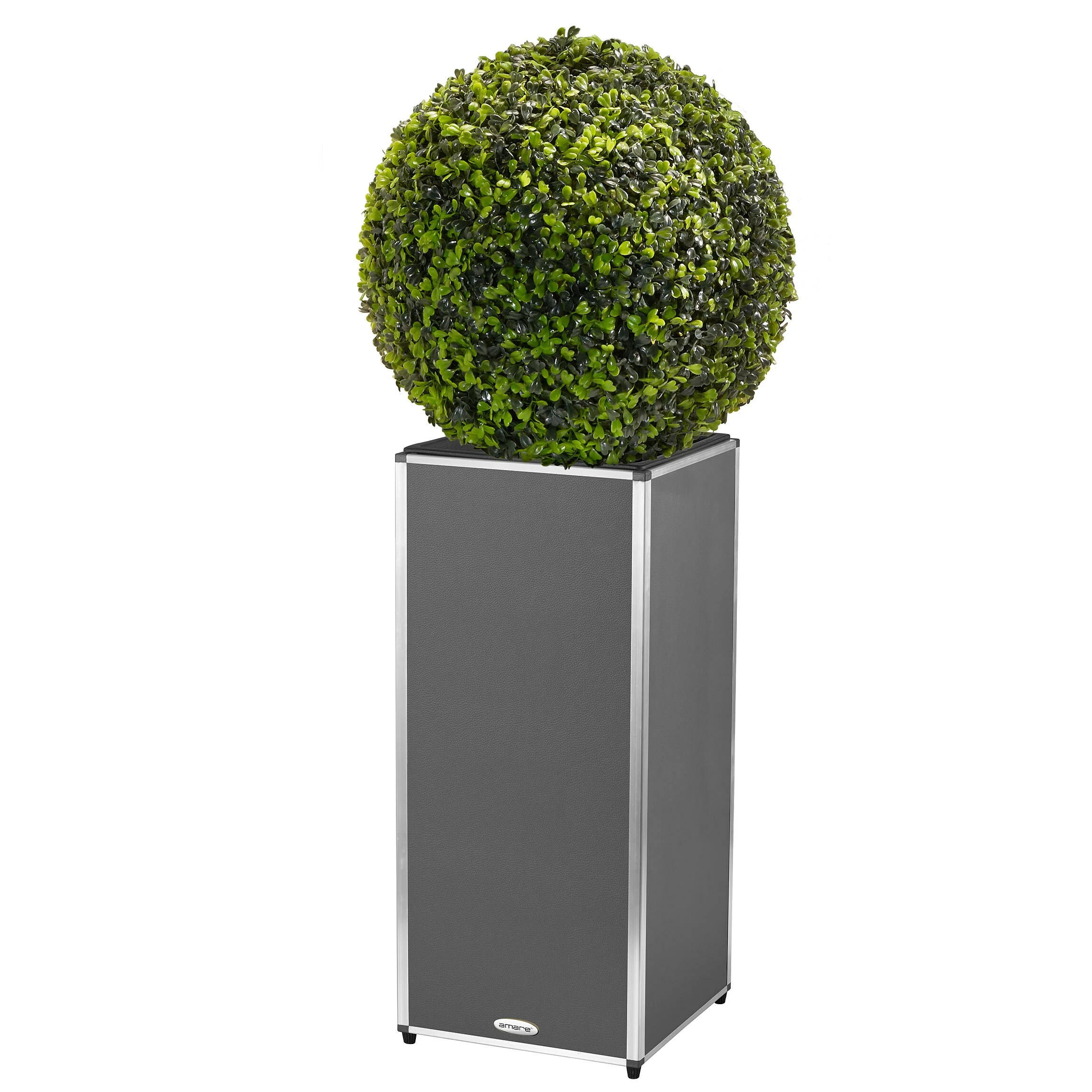 AMARE Pflanzkübel Lederoptik Pflanzgefäß 2 AMARE Pflanzkübel Lederoptik Pflanzgefäß – Bild 2