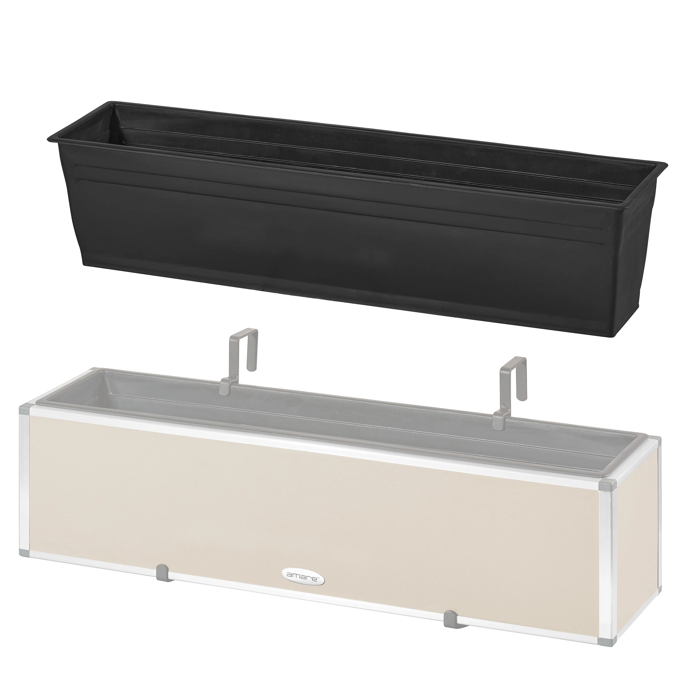 AMARE Pflanzkübel Lederoptik Pflanzgefäß 3 AMARE Pflanzkübel Lederoptik Pflanzgefäß – Bild 3