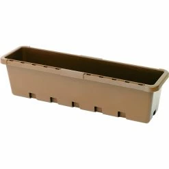 GreenLife Blumenkasten / Kräuterbox 5 Stück, Terrabraun, Komplett