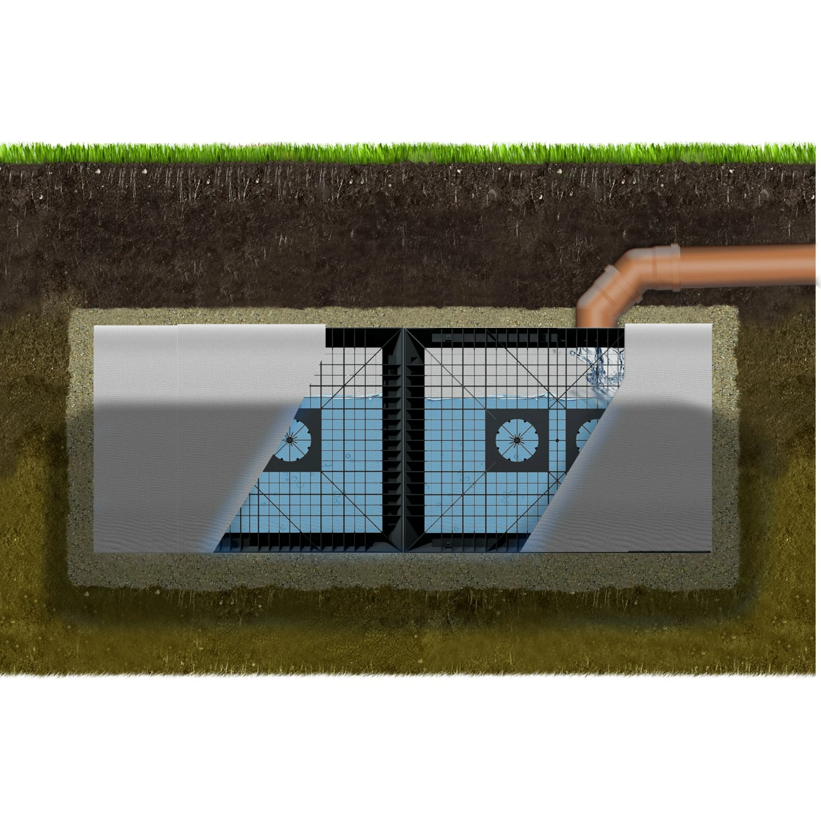 GreenLife Erweiterungsset Versickerung 1.120 L Sickerquader Gartenentwässerung 5 GreenLife Erweiterungsset Versickerung 1.120 L Sickerquader Gartenentwässerung – Bild 5