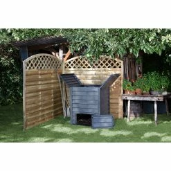GARANTIA Thermo Wood Komposter 400 L Inkl. Bodengitter Gartenkomposter Schnellkomposter -Zipper Geschäft 8600335800 48189 prod 005