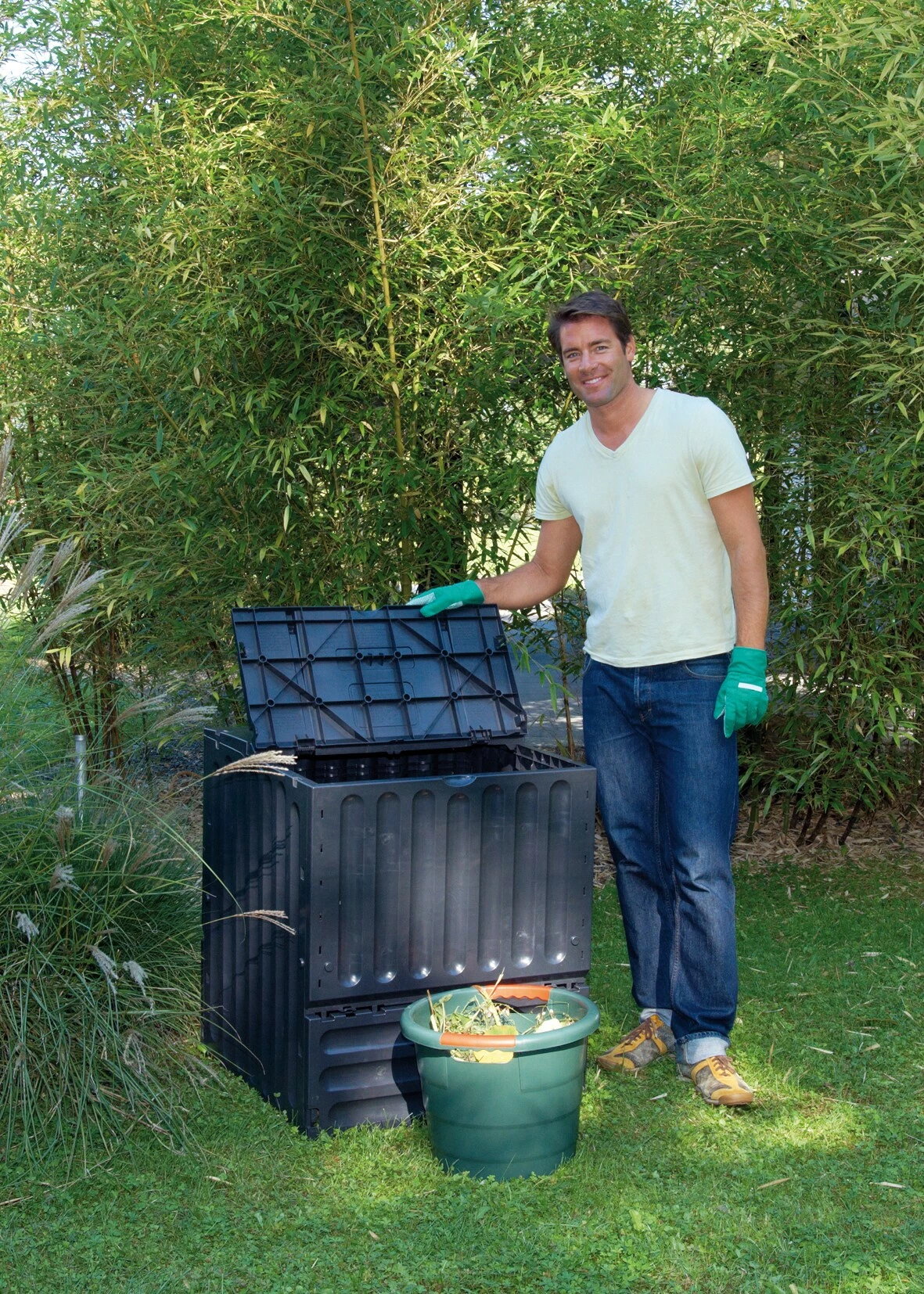 GARANTIA Eco King Komposter 400 L Schwarz Schnellkomposter Gartenkomposter 4 GARANTIA Eco King Komposter 400 L Schwarz Schnellkomposter Gartenkomposter – Bild 4