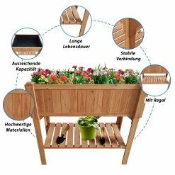 Coemo Hochbeet Kräuterbeet Mit Pflanzfolie 90 X 40 X 90 Cm -Zipper Geschäft 8600335800 49698 prod 004