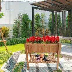 Coemo Hochbeet Kräuterbeet Mit Pflanzfolie 90 X 40 X 90 Cm -Zipper Geschäft 8600335800 49698 prod 005