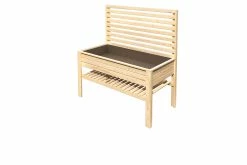 Karibu Hochbeet Mit Sichtschutz Naturbelassen